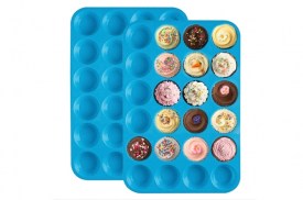 Molde silicona 24 mini cupcakes